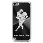 Case Compatible with iPod Touch 5th/6th/7th Generation, Football Player, Personalized Engraving Included (Black)