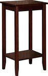 Umark Multipurpose Sheesham Wood Side Table with Lower Shelf for Home Decor Living Room Single Table Tall and Table Walnut Finish (Dark Brown)