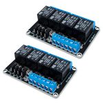 Innfeeltech 2pcs DC 24V Relay Module 4 Channel Relay with Optocoupler High or Low Level Trigger Expansion Board