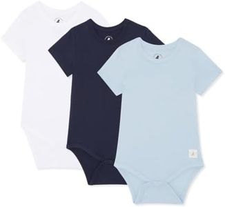 Bramble & Bear Body Bebé Manga Corta (Pack de 3) - Body Bebé Unisex de Algodón Orgánico para Bebés de 0 a 3 años - Cómodo Body de Bebé Niña y Niño - Suave, Cómodo y Bonito