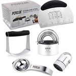 Pastry Cutter Set, Stainless Steel Pastry Scraper, Egg Separator, Dough Blender & Biscuit Cutter Set (4 Pieces/Set),Professional Baking Dough Tools for Bread Cookie Doughnut Pizza, Gift Package