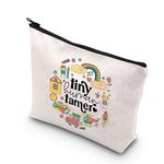 TSOTMO Kindergarten Squad Tiny Human Tamer Back To School Teacher Gift Kindergarten Teacher Appreciation Gift Makeup Bag, Beige, Human Tamer