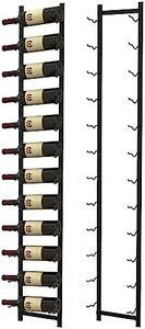 Giantex Wall Mounted Wine Rack, Hanging Wine Display Rack, Rust-Proof Metal Wine Bottle Holder for Wall, Wine Storage Rack for Home Kitchen, Dining Room, Cellar, Bar, Black (12 Bottles)