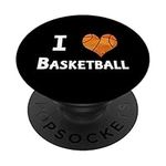 I Love Basketball Sports Fan Game PopSockets Grip and Stand for Phones and Tablets