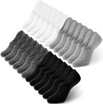 IDEGG No Show Socks Womens and Men Low Cut Ankle Short Anti-slid Athletic Running Novelty Casual Invisible Liner Socks (US, Numeric, 5, 8.5, Regular, Regular, 12, 3 Black+3 White+3 Gray+3 Dark Gray)