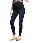 Hybrid & Company Super Comfy Stretch Women's Skinny Maternity Jeans PM4822S Dark WASH1 Large