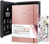 Clever Fox Planner PRO Premium Jan 2025-Jan 2026 – Luxurious Weekly, Monthly & Budget Agenda Organizer for Productivity & Reaching Goals, A4 Hardcover + Keepsake Box – Rose Gold