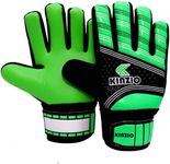 KINZIO Kids Goalkeeper Gloves Football Gloves For Boys kid’s children adult Soccer Goalie Sports Practice Gloves Protection Super Grip Palm (Green/black, 6)