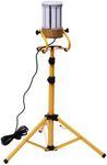 Orlich 12000 Lumen Led Work Light with Stand 100W Deformable Led Work Light with Tripod Lighting Degree from 180° to 360°(White Cover 12000lumens)