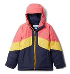 Columbia Youth Girls Horizon Ride II Jacket, Nocturnal/Neon Sunrise/Sun Glow, XX-Small