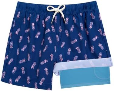 BRISIRA Boys Swim Trunks Swim Shorts Compression Boxer Brief Liner Bathing Suit Swimsuit Anti-Chafe Toddler Kids Youth Teen