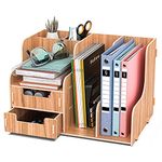 jopoo Maganize File Holder Desktop Document Rack Office Desk Tidy Organiser Stationary Storage for A4 Papers, Books, Pens, and Notebooks