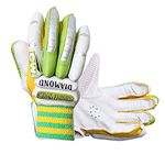 CW Diamond Cricket Gloves Batting Gloves Right Hand Cricket Practice Gloves LH Batting Gloves Protective Gears Green Right (Small Boys)