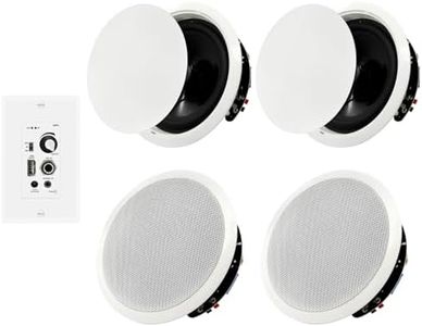 PNWCZ 6.5'' Bluetooth in Ceiling Speakers with Wall Amplifier Receiver 600W Flush Mount Ceiling & in-Wall Speaker System for Home Theater Office Bathroom Living Room Kitchen(2Pairs)