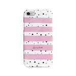 Tirita Personalised Initials Custom Hard Phone Case Compatible with iPhone 6 Plus & 6s Plus Hard Cover Tropical Beach Summer Seaside Stripes and Dots