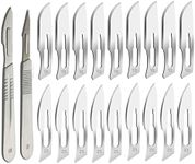 Modelcraft Tool Hobby Knife Set with No 10 and 23 (10 Each) Sterile Scalpel Blades for Cutting Materials Paper Leather,DIY Art,Modelling,Dissection,Podiatry,Electronics Repair,Surgery,Laboratories