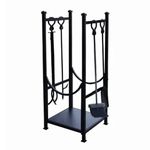 Panacea Hearth Centre, Metal, Black, 32.4 x 32.4 x 81.2 cm