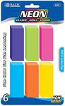BAZIC Neon Bevel Eraser (6/Pack)