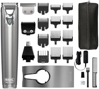 WAHL Washable Stainless Steel Multigroomer, Beard and Stubble Trimmer for Men, Hair Trimmer for Home, Nose Ear Trimmer, Men's Care Set, Fully Washable, Wireless