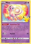 Mew 011/025 Rare Holo Pokemon Card (Celebrations 25th Anniversary) + 1x TitanCards® Toploader