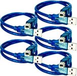 AZDelivery 5 x Blue USB Cable compatible with Arduino Mega 2560 compatible with Development Board