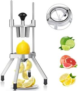 DEPFALL Commercial Lemon Cutter Easy Wedger, Stainless Steel Blade Fruit Lime Slicer Vegetable Chopper Dicer for Home Bar Restaurant Lemons Limes Tomatoes Potatoes (4 Wedger)