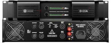 Digimore Class-H Amplifier | 650Wx2 @ 8Ω, 1000Wx2 @ 4Ω | 1200W @ 8Ω & 1800W @ 4Ω Bridge | Damping >600 | 3" & 3.5" Voice Coil | 4 Fans & Over-Heat Protection | 3-Year Warranty | DJ & Live (D-25A)