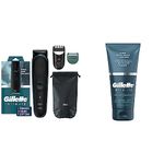 Gillette Intimate Men's Pubic Trimmer (SkinFirst Pubic Hair Trimmer) + Intimate 2 in 1 Pubic Shave Cream & Cleanser Bundle