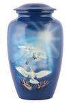 Bhartiya Handicrafts Flying Doves Urns for Human Ashes, Cremation Urns for Adult Ashes, Funeral Urns, for Male & Female, 200 cu. in