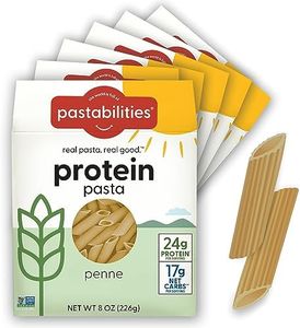 Pastabilities, Protein Pasta, Penne - 24g Protein & Low Carb, 17g Net Carbs - High Protein, Delicious Taste & Texture Non-GMO Plant-Based Pasta, Keto Friendly, Vegan (8 Ounce, 6 Pack)