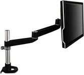 3M Single Monitor Mount, Adjustable Monitor Arm, for Monitors Up to 30lbs, Clamp or Grommet Mounting