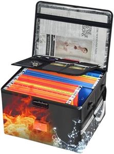 6200°F Upgraded Fireproof Document Box with 10-Layer Heat Decay Structure for Letter Legal Folders Home Office and Business Travel, 60L Portable Organizer with 3 Rails and Lock
