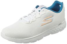 Skechers-Men's Running Shoes-54351ID-WBOR10 White/Blue/Orange