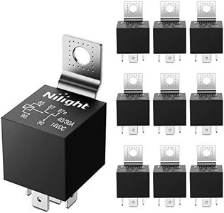 Nilight SPDT Relay Replacement 12V 5 Prong SPDT Auto Tilt Trim Relay (Pack of 10) 40/30 AMP Electrical Power Relay Switch 5 Pin Bosch Style Relay for Automotive Cars Marine Boats,2 Years Warranty