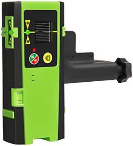 Huepar LR-6RG nivel láser detector para Huepar, receptor digital usado con láser de línea pulsante de hasta 60m, detección de rayos láser verde y rojo, pantallas LED de tres lados