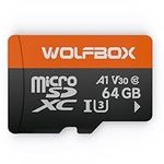 WOLFBOX 64GB microSD Card, Up to 100MB/s, U3 A1 V30 High Speed Transfer, Supports 4K UHD Video Recording, Suitable for All WOLFBOX Dash Cams