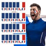 20Pcs Flag Temporary Tattoos Flag Stickers for World Cup Football Game Removable Sticker For 2024 European Championship Men Kids Women(France)