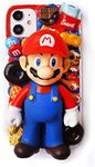 Ladies Doll Phone case, 3D Cartoon Mario Phone case, Suitable for iphone11/ 12 pro/XS Max/XR/Mini Soft Phone case