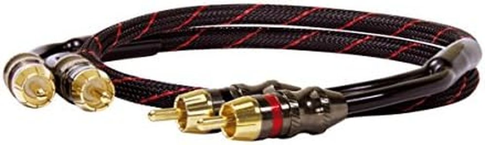 Dynavox Perfect Sound - Cable RCA estéreo (conectores dorados, apto para dispositivos de audio con conexiones RCA como amplificadores, reproductores de CD, receptores AV, color: negro/rojo, longitud
