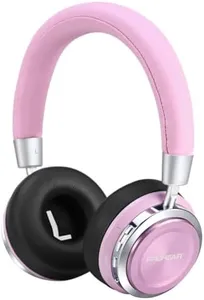 PROHEAR 010 Pro Active Noise Cancelling Headphones for Kids – Bluetooth, 85dB Safe Volume, 80H Playtime, Hi-Fi Over-Ear Wireless Headphones with Mic for iPad, Tablet, Travel – Pink