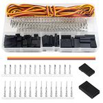 WMYCONGCONG 30 Kits Servo Plug Male Female Connector Crimp Pin Cable Kit w/ 16Ft 22Awg Wire for JR Style RC Servo Connector