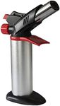 KATSU Blow Torch, Twin Head Mini Kitchen Gas Torch with Safety Lock and Adjustable Double Flame for Cooking Baking Soldering Heating 324104