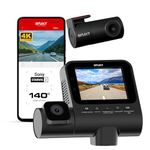 Dylect® Sense 4K Ultra 3 Channel Dash Cam with Sony STARVIS 2, 4K Front + 1080p Rear + Cabin, GPS, Night Vision, Wi-Fi, 140° Wide Angle, Loop Recording, 2.4” IPS, Supports 1TB
