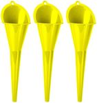 KarZone Funnel - Round Kitchen Funnel for Filling Bottles, Jars & Containers - Automotive Oil Funnel for Gas, Lubricants and Fluids (12.0 Fluid Ounces, Oval, 3, YellowFunnel)