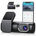 Sarmert 4K Dash Cam Front and Rear with 64GB SD Card, 4K Car Dashcam+1080P Backup Camera Built-in 5G WiFi GPS, Dual Dash Camera for Cars with WDR Night Vision, 170° Wide Angle, 24H Parking Mode