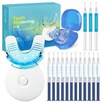 Teeth Whitening Kit - LED Light: Teeth Whitening Kits Tooth Whitener Dental Tools with Mouth Tray, 12 Teeth Whitening Gels, 3 Desensitizing Gels and Storage Case for Achieving a Bright White Smile