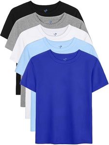 5 Pack Boys Shirts Short Sleeve T-Shirts Cotton Tshirts Toddler Clothes