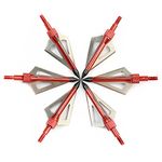 YLA Broadheads 100 Grains 3 Blades Steel Arrows Heads for Archery Bow Hunting Outdoor - 12 pcs/lot Red Color