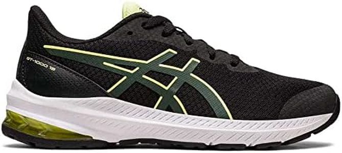 ASICS GT-1000 12 GS Sneaker, BLACK/RAIN FOREST, 3 UK