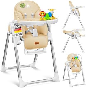 KIDIZ® 3in1 Hochstuhl Kinderhochstuhl inkl. Spielbügel, Babyliege, Kombihochstuhl Babyhochsitz,7 höhenverstellbar Verstellbare Rückenlehne, mitwachsend ab 0 bis 36 Monate Babystuhl, Beige